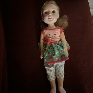 American Girl Wellie Wishers Willa 14" Doll Red Hair Hazel Eyes Freckles Outfit